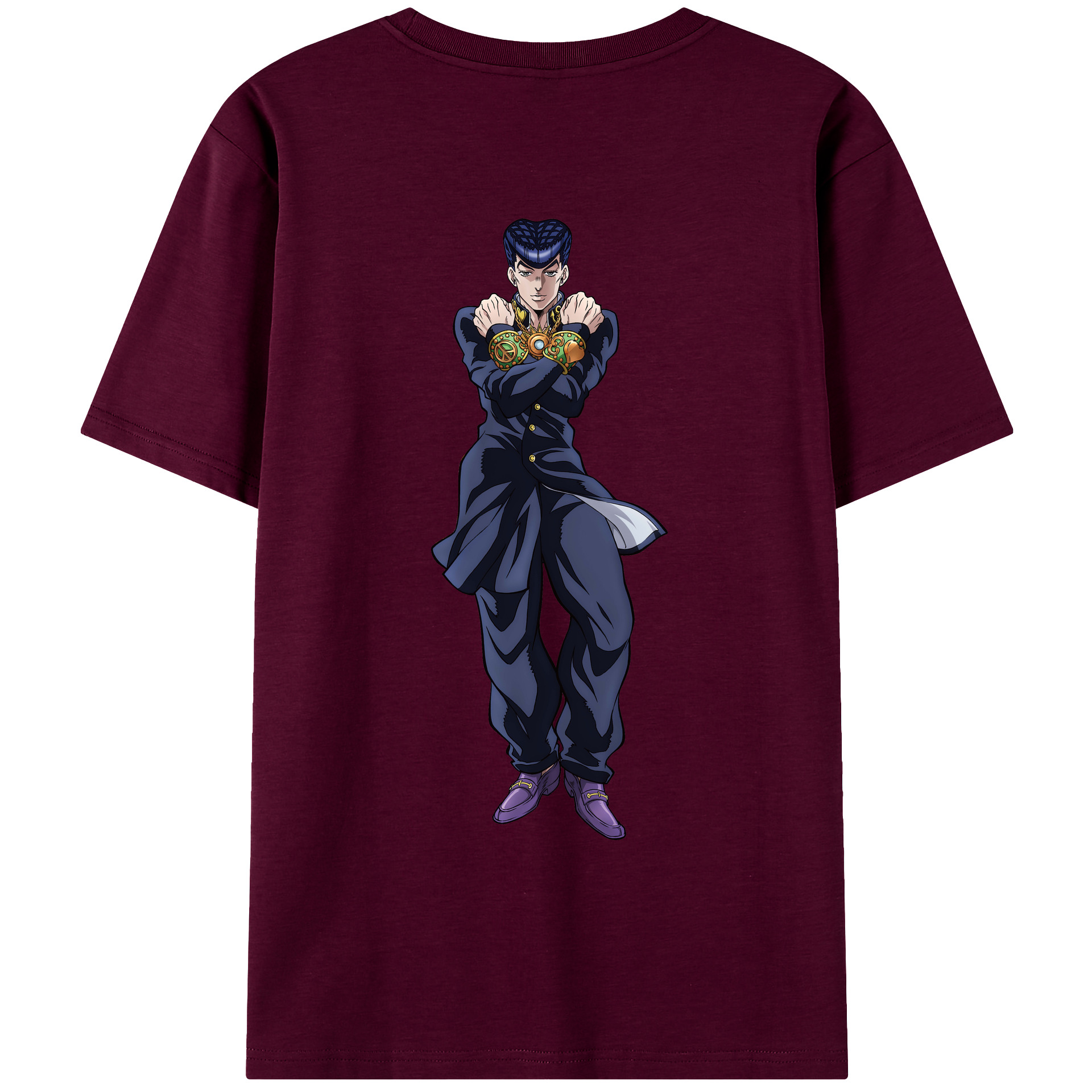 （画像用） ジョジョの奇妙な冒険 ひがしかた じょうすけ JoJo's Bizarre Adventure Higashikata Josuke レディース半袖Tシャツ(バックプリント)